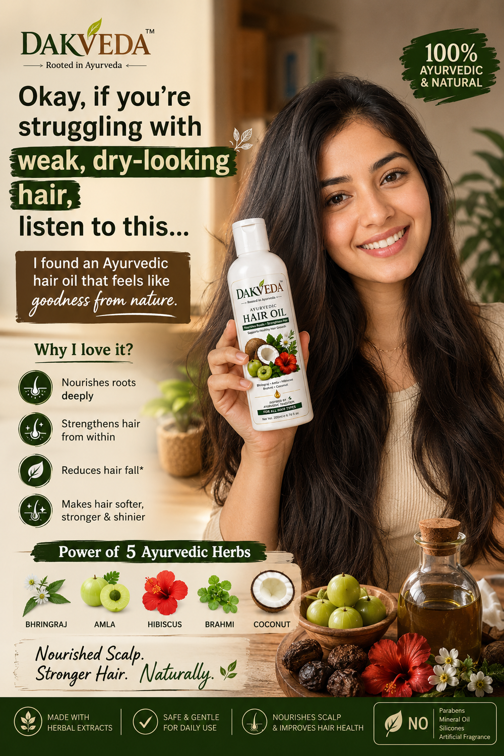 DAKVEDA AYURVEDIC HAIR OIL